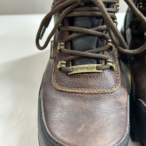 SUREWAY Boots Men's 9.5 Leather 6" Soft/Steel Toe Heavy Duty Waterproof Workwear - Picture 5 of 11